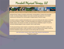 Tablet Screenshot of marshallpt.com